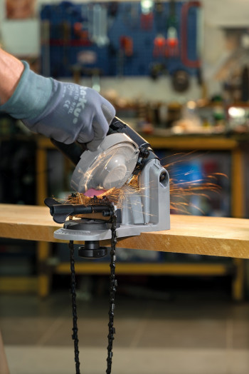 Tecomec Jolly Tisch Akku Kettenschärfgerät Sägeketten Schleifgerät