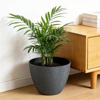 Blumentopf Ø: 30 x H: 24 cm Concrete Dark Grey, für Innen & Aussen, 11,7 Liter