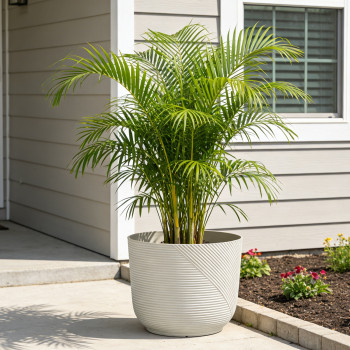 Blumentopf Ø: 40 x H: 33 cm Prado Camel, Beige, für Innen & Aussen, 32,8 Liter