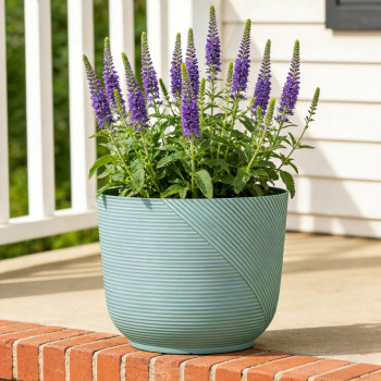 Blumentopf Ø: 40 x H: 33 cm Prado Juniper, Grün, für Innen & Aussen, 32,8 Liter