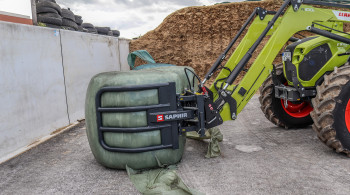 SAPHIR Folienballenzange FBZ, Rundballengreifer 900 - 1600 mm, max. 1 To. Euroaufnahme