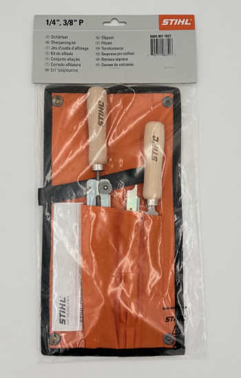 STIHL Sägeketten-Schärfset 4,0 mm (Art.-Nr. 5605 007 1027) – Das All-in-One Feilenset für Picco-Ketten