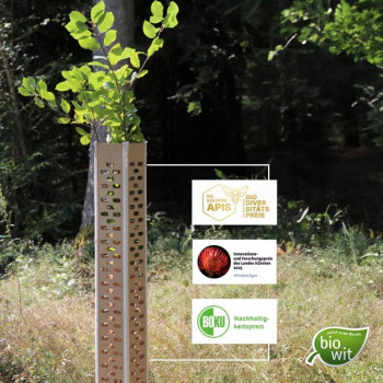 25 x Forst Baumschutzhülle, BioWit FMX - Höhe 120 cm, Verbiss- und Fegeschutz