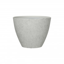 Blumentopf Ø: 30 x H: 24 cm Faux Concrete White, für Innen & Aussen, 11,7 Liter
