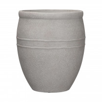 Blumentopf Ø: 34 x H: 40 cm Palermo Stone, Grau, für Innen & Aussen, 28 Liter