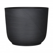 Blumentopf Ø: 40 x H: 33 cm Prado Black, Anthrazit, für Innen & Aussen, 33 Liter