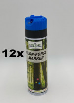 Forst Markierungsspray, Markierfarbe 500 ml 12-er Set blau Forst Markierungsspray, Markierfarbe 500 ml 12-er Set blau