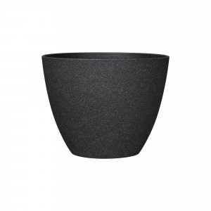 Blumentopf Ø: 30 x H: 24 cm Faux Concrete Black, für Innen & Aussen, 11,7 Liter