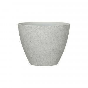 Blumentopf Ø: 30 x H: 24 cm Faux Concrete White, für Innen & Aussen, 11,7 Liter