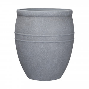 Blumentopf Ø: 34 x H: 40 cm Palermo Grey, Grau, für Innen & Aussen, 28 Liter