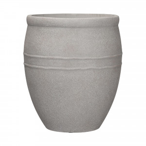 Blumentopf Ø: 34 x H: 40 cm Palermo Stone, Grau, für Innen & Aussen, 28 Liter