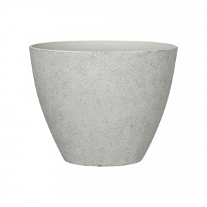 Blumentopf Ø: 37 x H: 29 cm Concrete White, für Innen & Aussen, 21 Liter