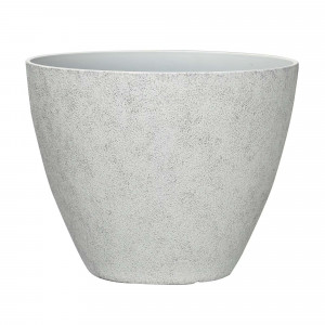 Blumentopf Ø: 44 x H: 37 cm Concrete White, für Innen & Aussen, 38 Liter