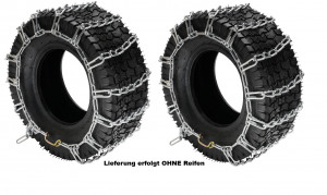 1 Satz Schneeketten für Rasentraktoren 13x5.00-6, Leiterkette aus Manganstahl