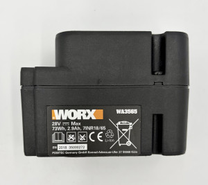 Original Worx PowerShare Lithium-Ionen-Ersatzakku WA3565, 28V - 2.9Ah, für Landroid Mähroboter