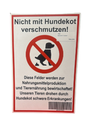 Warnschild Hundekot Set mit 5 Schildern