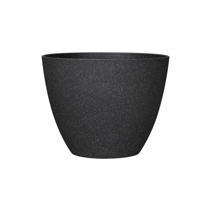 Blumentopf Ø: 30 x H: 24 cm Faux Concrete Black, für Innen & Aussen, 11,7 Liter