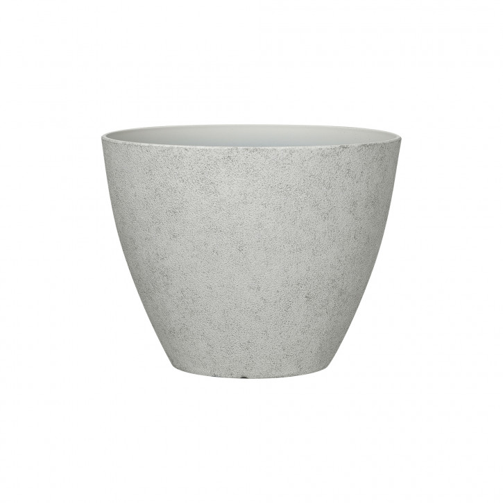 Blumentopf Ø: 30 x H: 24 cm Faux Concrete White, für Innen & Aussen, 11,7 Liter