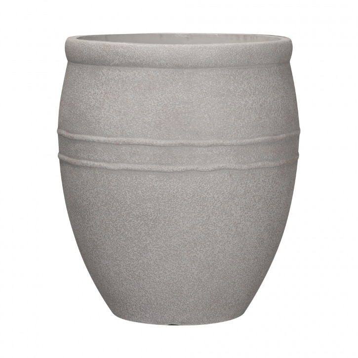 Blumentopf Ø: 34 x H: 40 cm Palermo Stone, Grau, für Innen & Aussen, 28 Liter