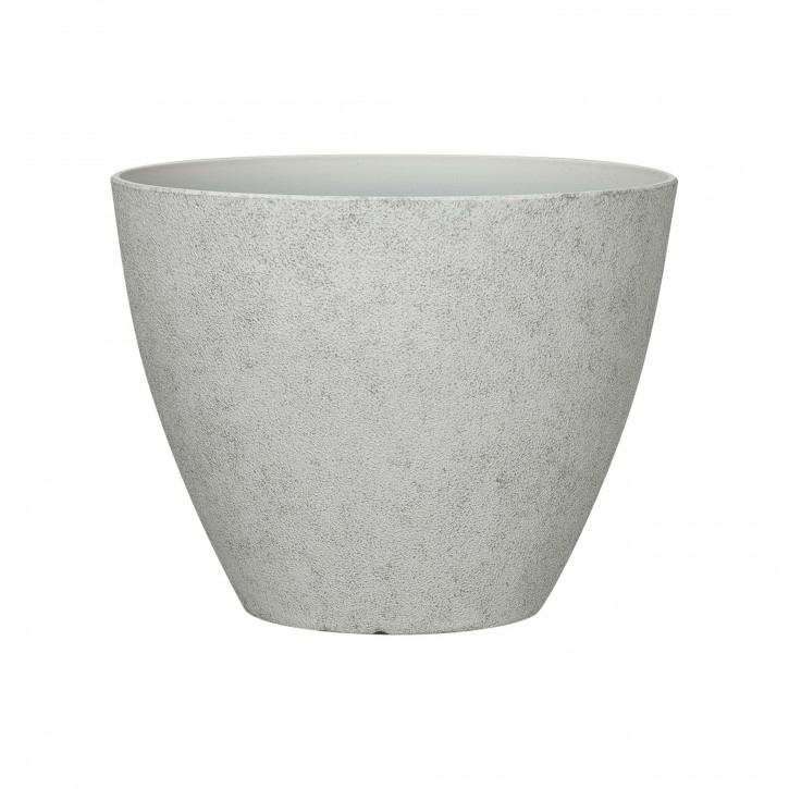 Blumentopf Ø: 37 x H: 29 cm Concrete White, für Innen & Aussen, 21 Liter