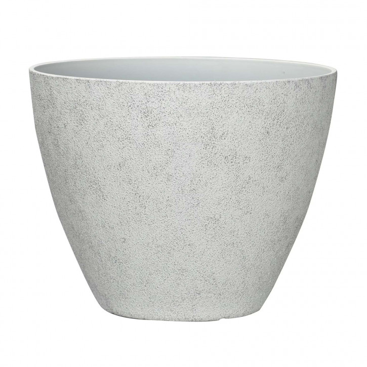 Blumentopf Ø: 44 x H: 37 cm Concrete White, für Innen & Aussen, 38 Liter