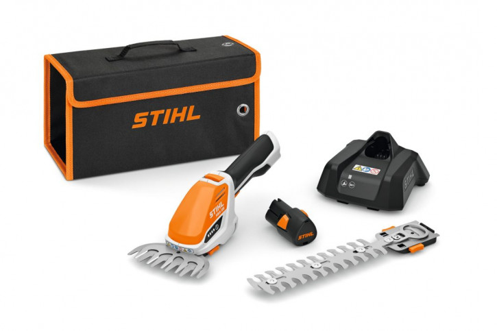 Stihl Akku Heckenschere HSA26, Grasschere im Set m. Akku AS 2 & Ladegerät AL 1