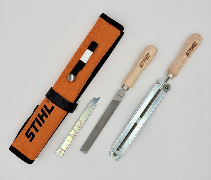 STIHL Sägeketten-Schärfset 4,0 mm (Art.-Nr. 5605 007 1027) – Das All-in-One Feilenset für Picco-Ketten